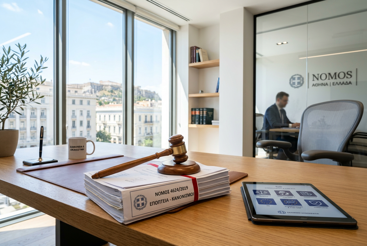 A professional setting with legal documents and a gavel representing gaming regulation.